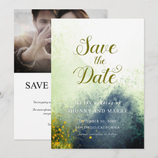 Invitation Script moderne | Photo Personnalisée Enregistrer L
