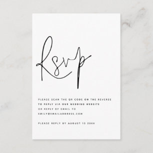 Invitation Script moderne QR Code Mariage RSVP