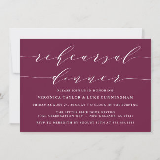 INVITATION SCRIPT MODERNE SIMPLE | RÉPÉTITION DÎNER INVITATIO