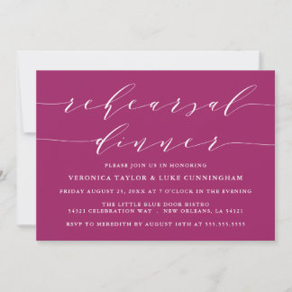 INVITATION SCRIPT MODERNE SIMPLE | RÉPÉTITION DÎNER INVITATIO