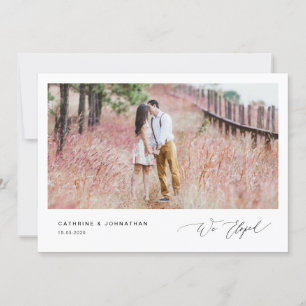 Invitation Script noir romantique, Elopement Mariage