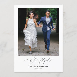 Invitation Script noir romantique, Elopement Mariage