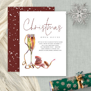 Invitation Script Open House de Noël moderne