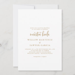 Invitation Script or rustique espagnol Nuestra Boda