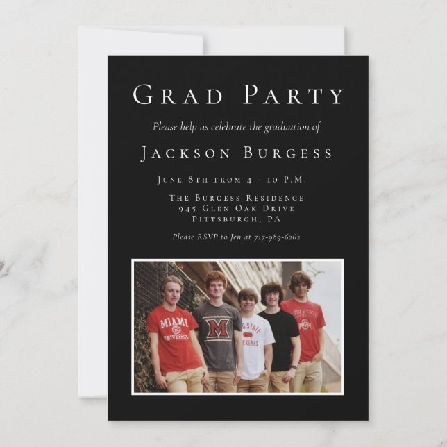 Invitation Script Photo Collage Graduation Party (Dos)