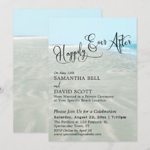 Invitation Script pour un mariage heureux pour toujours, Réce