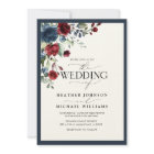 Script QRCode Marine Bleu Bourgogne Floral Aquarel