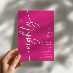 Invitation Script Quatre-vingts Anniversaire 80 ans
