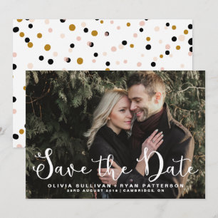 Invitation Script romantique   Photo Enregistrer la date de l