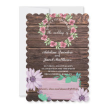 Script Rustique à fleurs en bois et mariage photo