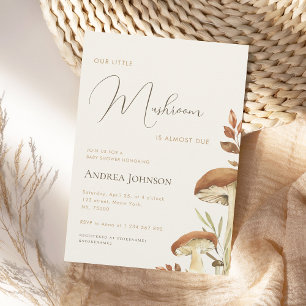 Invitation Script rustique Baby shower de forêt de petits cha
