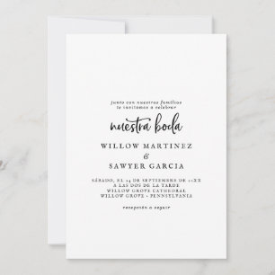Invitation Script rustique espagnol Nuestra Boda