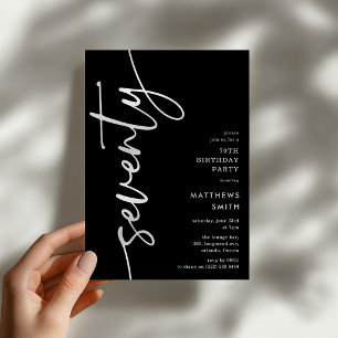 Invitation Script Soixante-dixième Anniversaire