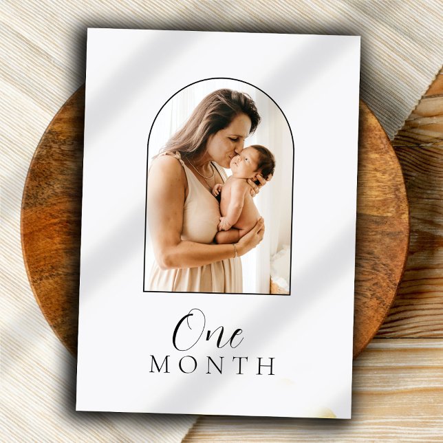 Invitation Script Texte Baby Monthly Milestone Card (Créateur téléchargé)