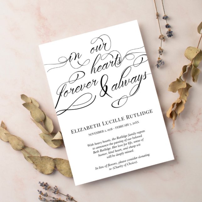 Invitation Script tourbillonnant Dans Nos Coeurs Pour Toujour (Créateur téléchargé)