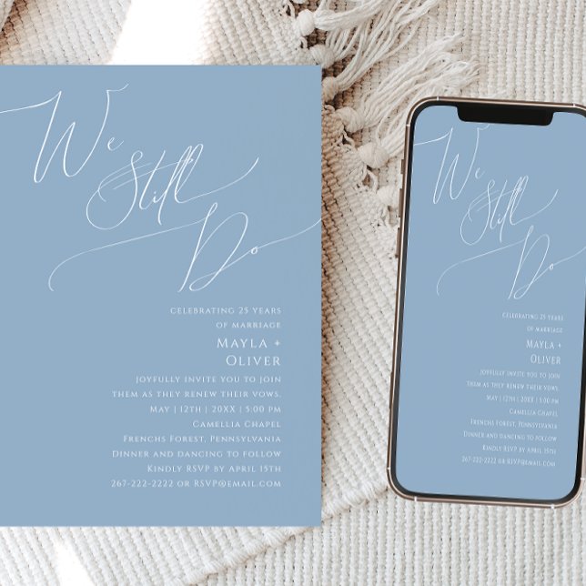 Invitation Script Whimsical | Bleu Nous Faisons Toujours Vo R (Créateur téléchargé)