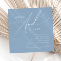 Script Whimsical | Mariage Carré Dusty Blue