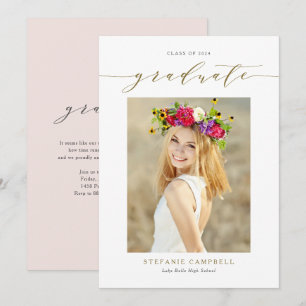 Invitation Script Whimsical Or 2023 Graduation Photo