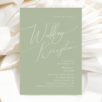 Script Whimsical | Réception De Mariage Vert Sage