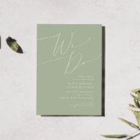 Script Whimsical | Sage Green Nous faisons Mariage