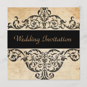 Invitation Scrolls pays rustique ouest saloon mariage