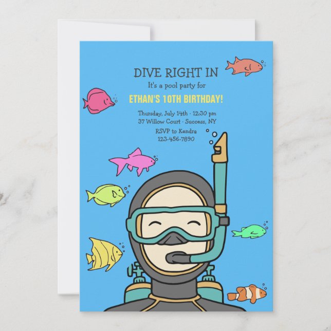 Invitation Scuba (Devant)