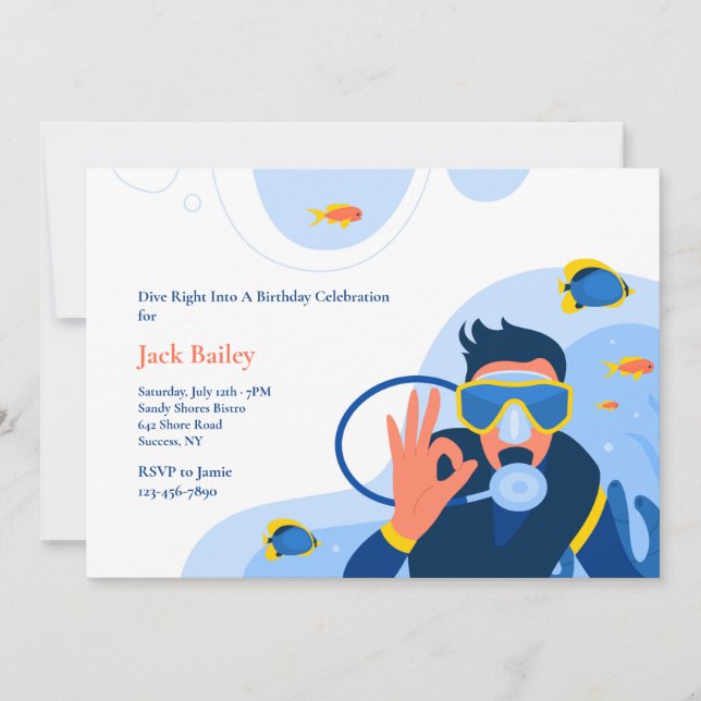 Invitation Scuba Diver OK (Devant)