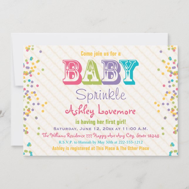 Invitation Se givrant et arrose le bébé arrosent l'invitation (Devant)
