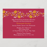 Se promener l'invitation rose