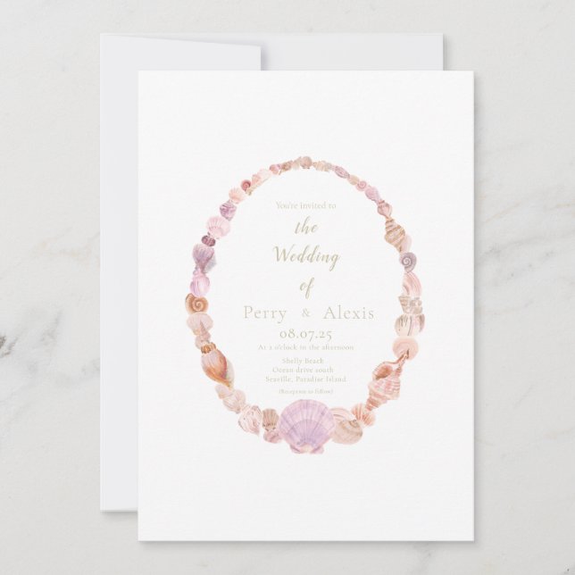 Invitation Sea Shells (Devant)
