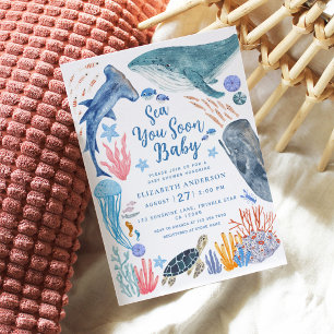 Invitation Sea You Soon Océan Animaux Garçon Baby Shower Invi