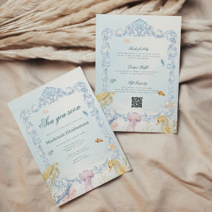 Invitation Sea You Soon Rococo Tout en Un Baby Shower