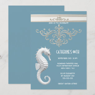 Invitation Seahorse thème de la plage d'été