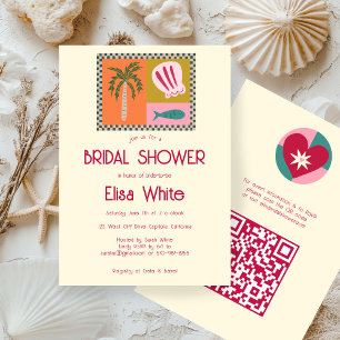 Invitation Seaside Soiree Fête des mariées Moderne Cute CUSTO