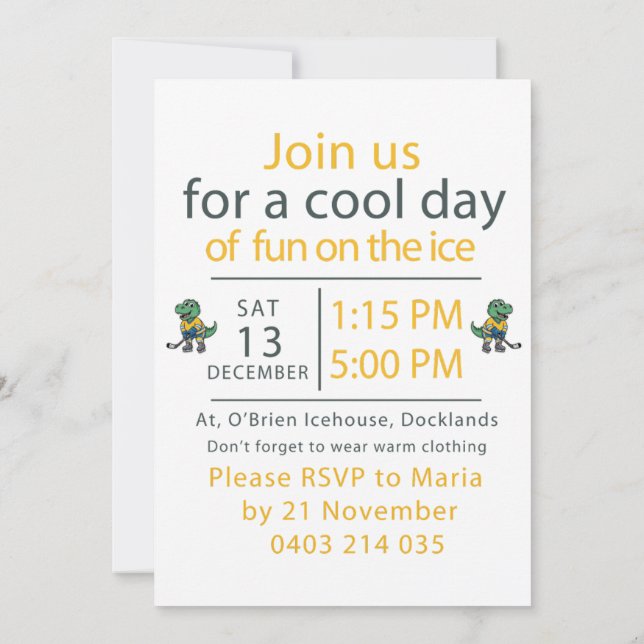 Invitation Sebastian Birthday 7th  (Dos)