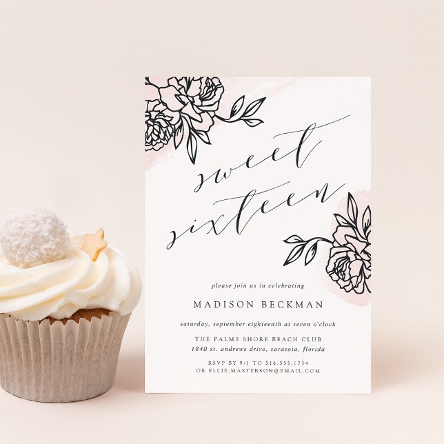 Invitation Secret Garden Sweet sixteen (Créateur téléchargé)