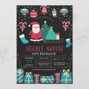 Invitation Secret Père Noël Christmas Holiday