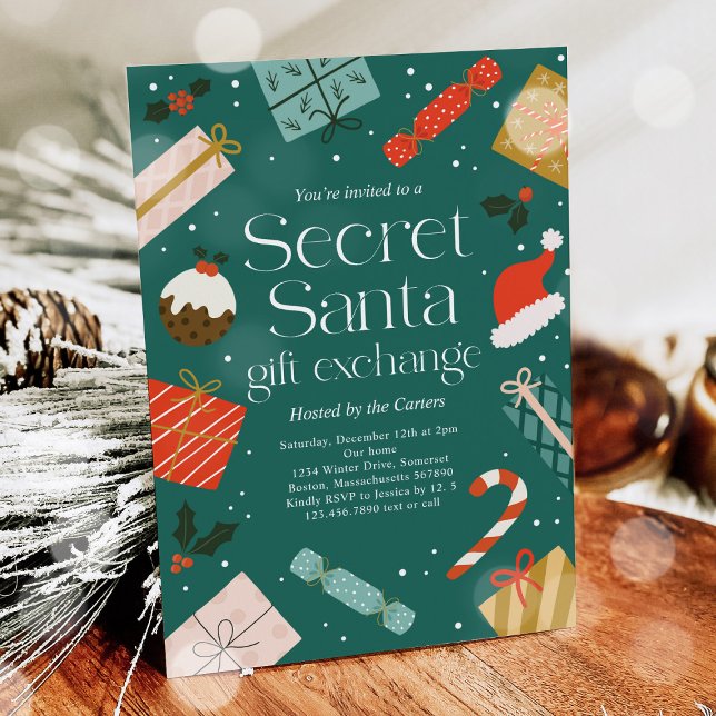 Invitation Secret Père Noël Gift Exchange (Créateur téléchargé)