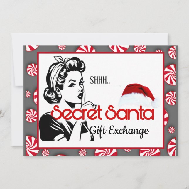 Invitation Secret Santa Gift Exchange  (Devant)