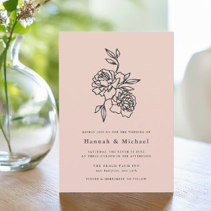 Invitation secrète de mariage dans le jardin Blu