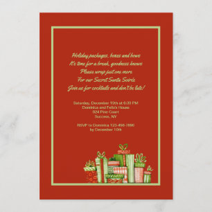 Invitation secrète du parti Père Noël