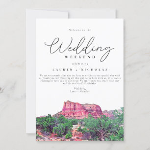 Invitation Sedona Arizona Mariage Week-end Bienvenue Itinérai