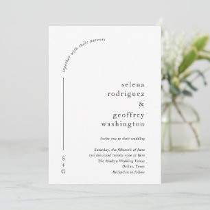 Invitation Selena minimaliste Arch Mariage moderne