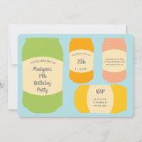 Seltzer Soda Cans fête d'été Anniversaire