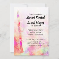 Senior Clarinet Considérant Aquarelle colorée Conc