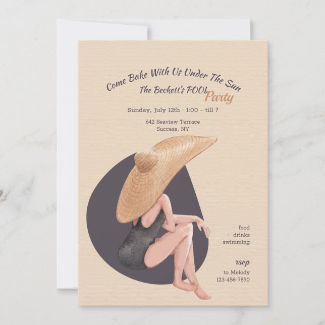 Invitation Sensation estivale (Devant)