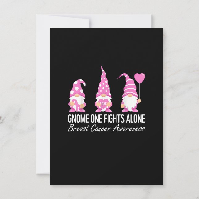 Invitation Sensibilisation au cancer du sein Gnome One combat (Devant)