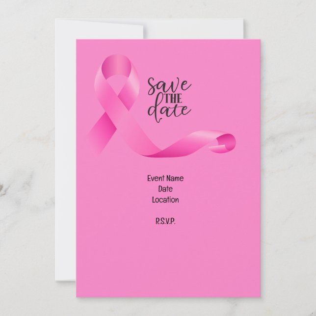 Invitation Sensibilisation au cancer du sein rose (Devant)