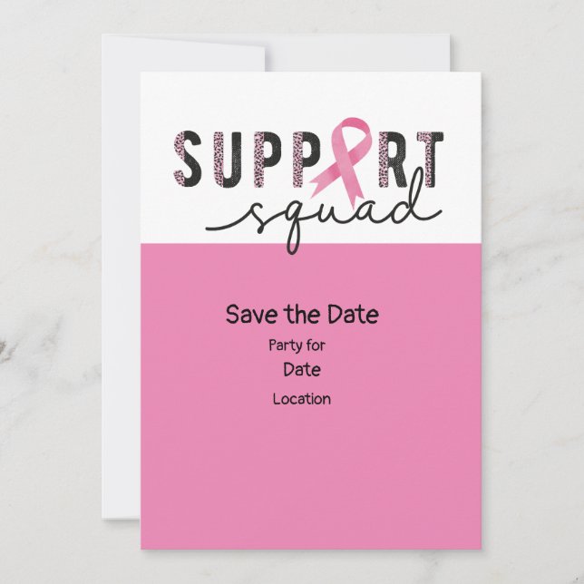 Invitation Sensibilisation au cancer du sein, Save the Date P (Devant)
