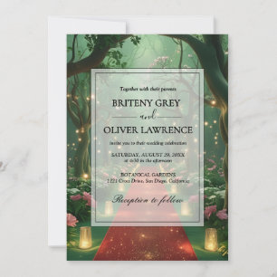 Invitation Sentier enchanté de la forêt des fleurs magiques d